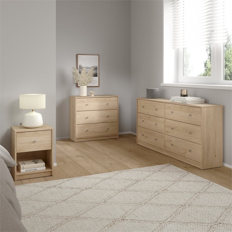 Tvilum Portland Jackson Hickory 3-Piece Bedroom Set
