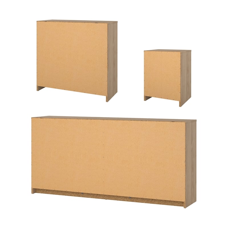 Tvilum Portland Jackson Hickory 3-Piece Bedroom Set