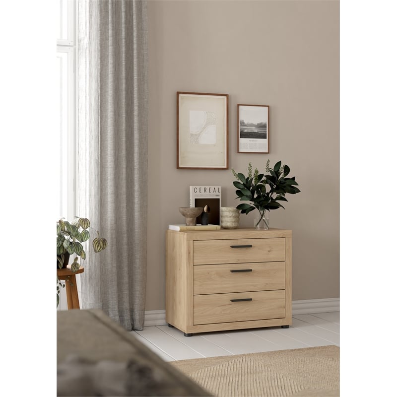 Tvilum Mira 3 Drawer Chest Jackson Hickory