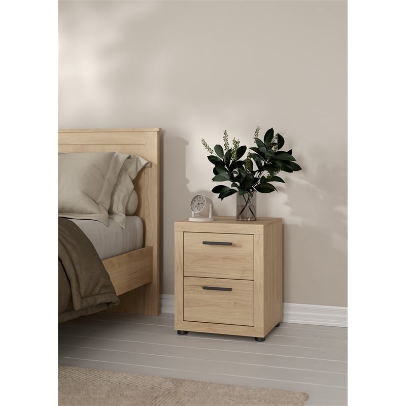 Tvilum Mira Jackson Hickory 2 Drawer Nightstand