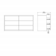 Tvilum Next Jackson Hickory/White High Gloss  6 Drawer Double Dresser