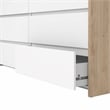 Tvilum Next Jackson Hickory/White High Gloss  6 Drawer Double Dresser