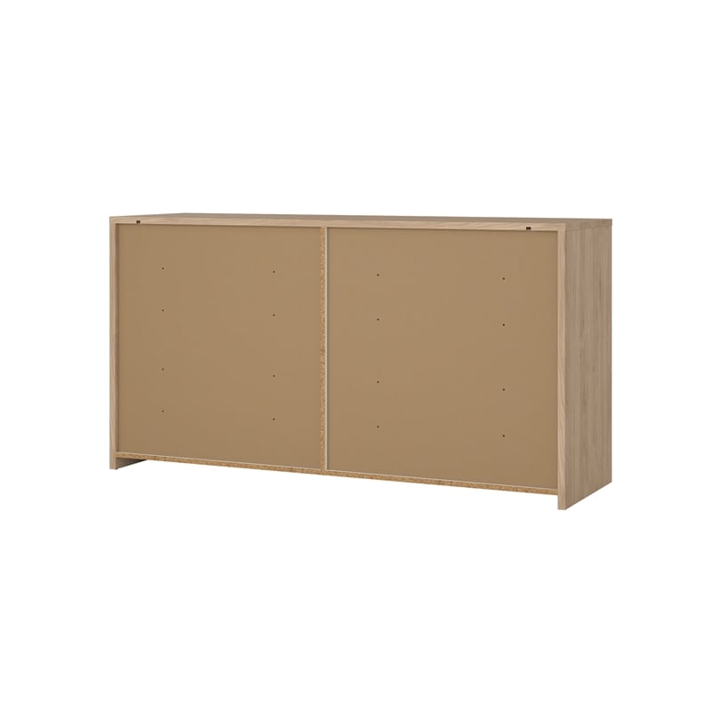 Tvilum Next Jackson Hickory/White High Gloss  6 Drawer Double Dresser