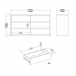 Tvilum Next White 6 Drawer Double Dresser