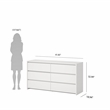 Tvilum Next White 6 Drawer Double Dresser
