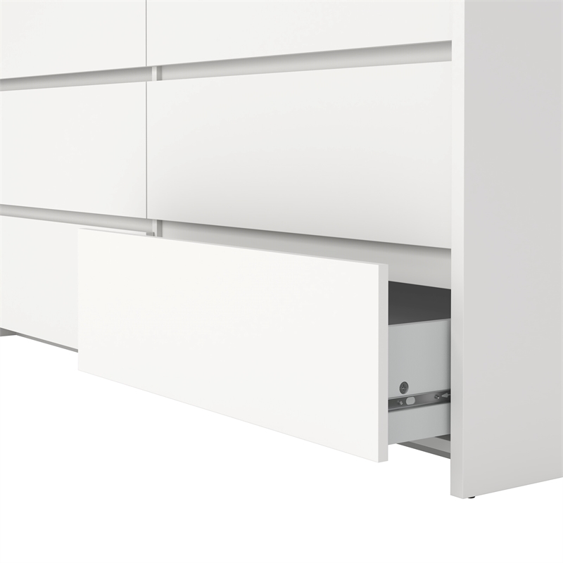 Tvilum Next White 6 Drawer Double Dresser