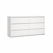 Tvilum Next White 6 Drawer Double Dresser