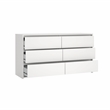 Tvilum Next White 6 Drawer Double Dresser