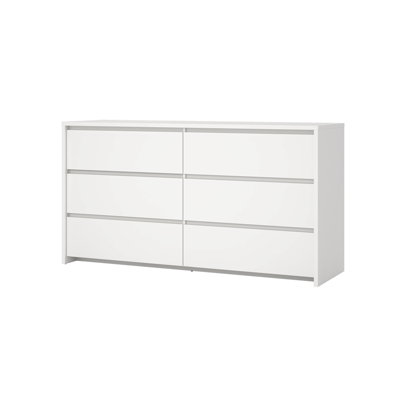 Tvilum Next White 6 Drawer Double Dresser
