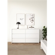 Tvilum Next White 6 Drawer Double Dresser