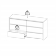 Tvilum Next White 6 Drawer Double Dresser
