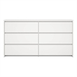 Tvilum Next White 6 Drawer Double Dresser