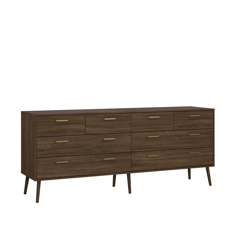 Tvilum Tone Mocha Oak 8 Drawer Double Dresser