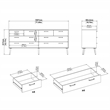 Tvilum Tone Mocha Oak 8 Drawer Double Dresser