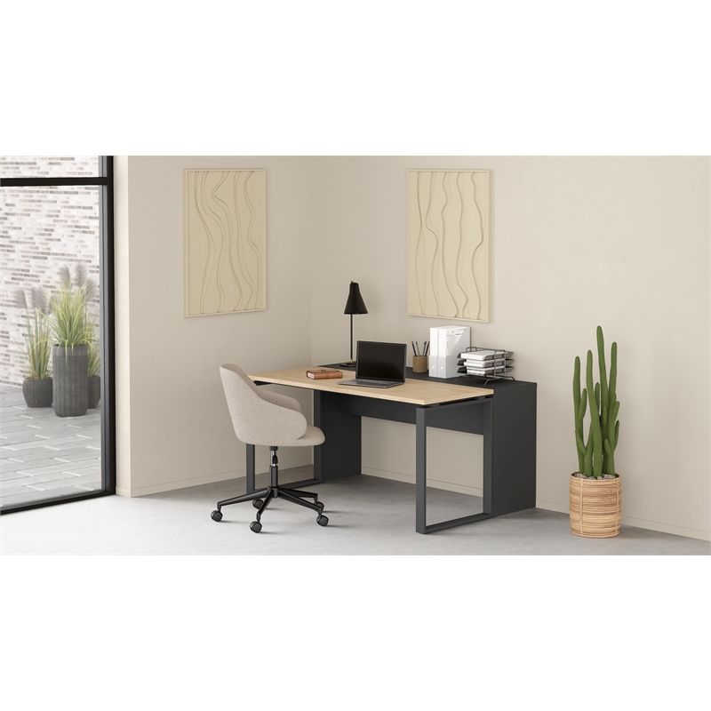 Tvilum Sign  Jackson Hickory/Matte Grey Home Office Writing Office Desk
