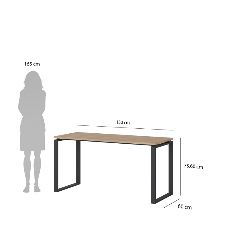 Tvilum Sign  Jackson Hickory/Matte Grey Home Office Writing Office Desk