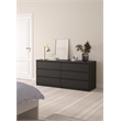 Tvilum  Scottsdale Black Matte 6 Drawer Double Dresser