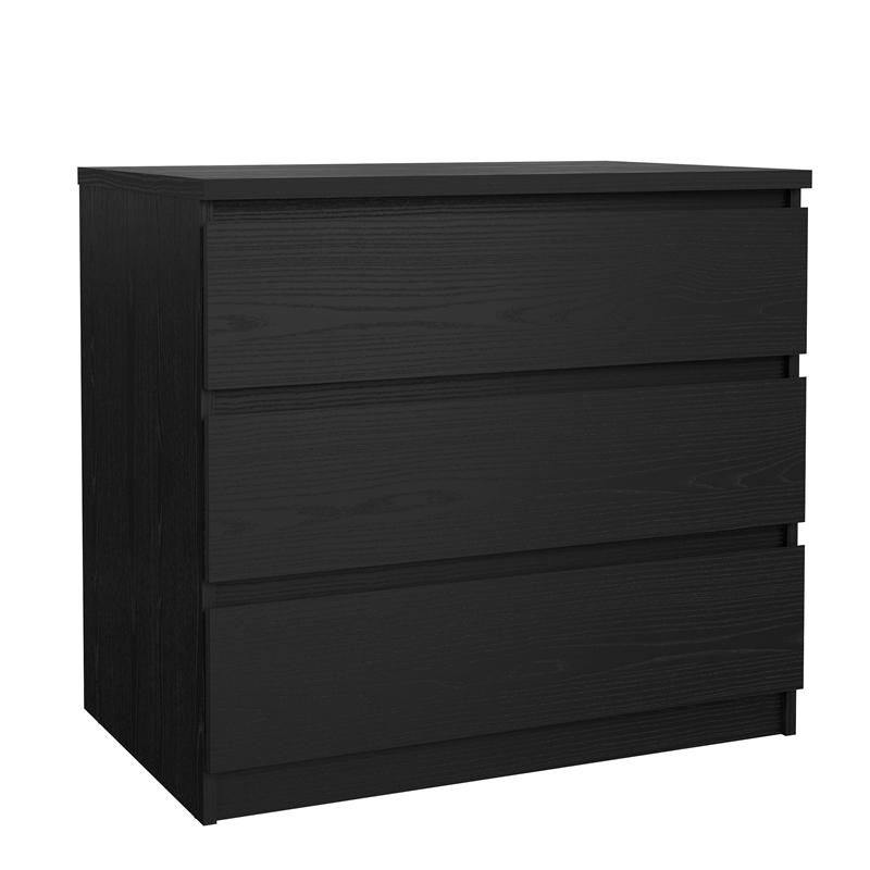 Tvilum Scottsdale Black Woodgrain 3 Drawer Chest