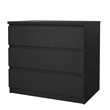 Tvilum Scottsdale Black Woodgrain 3 Drawer Chest