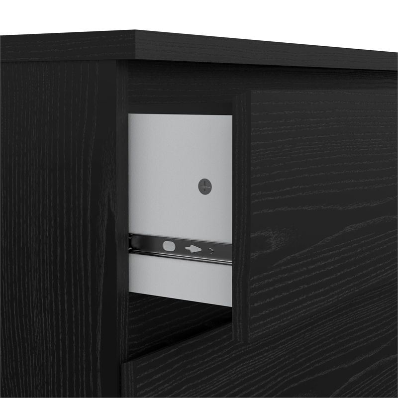 Tvilum Scottsdale Black Woodgrain 3 Drawer Chest