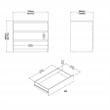 Tvilum Scottsdale White High Gloss 3 Drawer Chest