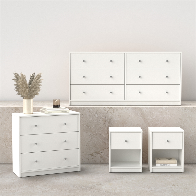 Tvilum Portland White 4-Piece Bedroom Set