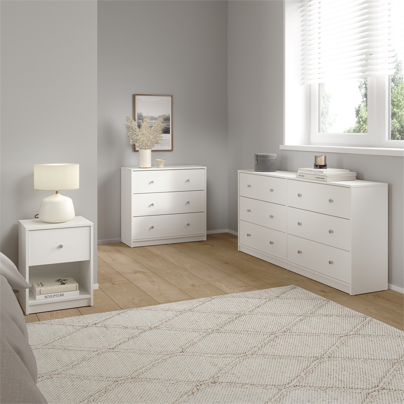 Tvilum Portland White 4-Piece Bedroom Set