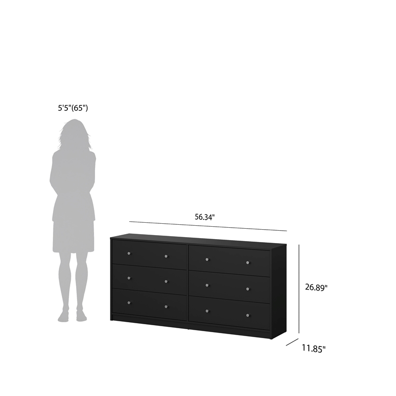 Tvilum Portland Black 4-Piece Bedroom Set