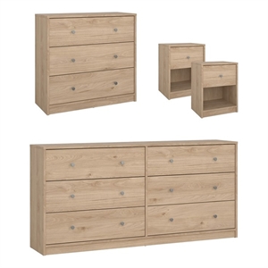 Tvilum Portland Jackson Hickory 4-Piece Bedroom Set