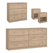 Tvilum Portland Jackson Hickory 4-Piece Bedroom Set