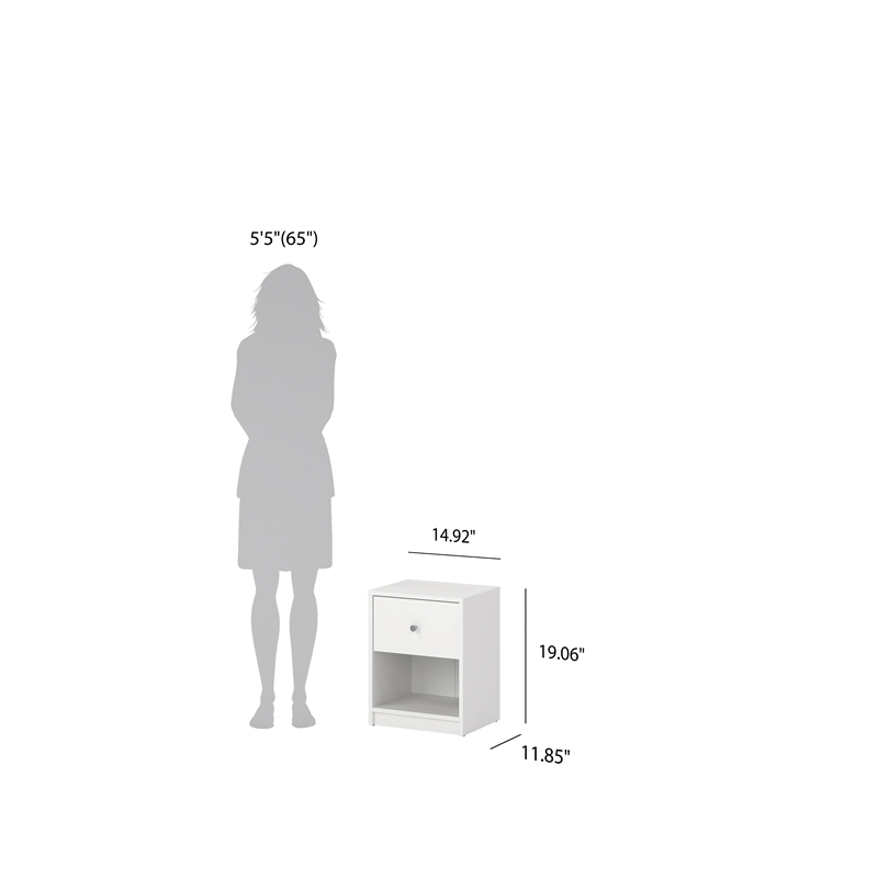 Tvilum Portland White 3-Piece Bedroom Set