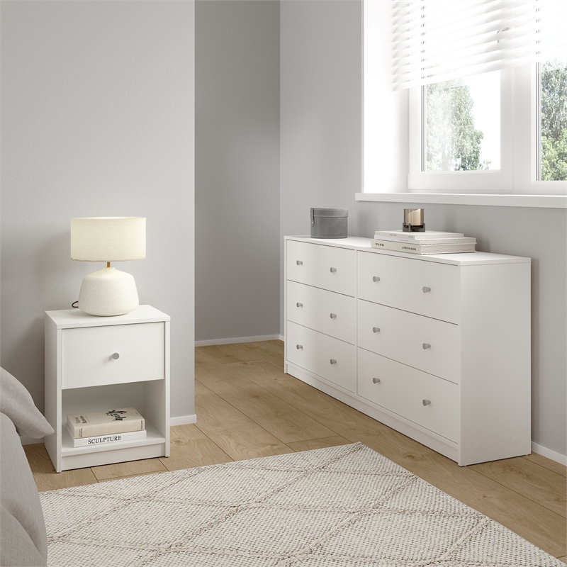 Tvilum Portland White 3-Piece Bedroom Set