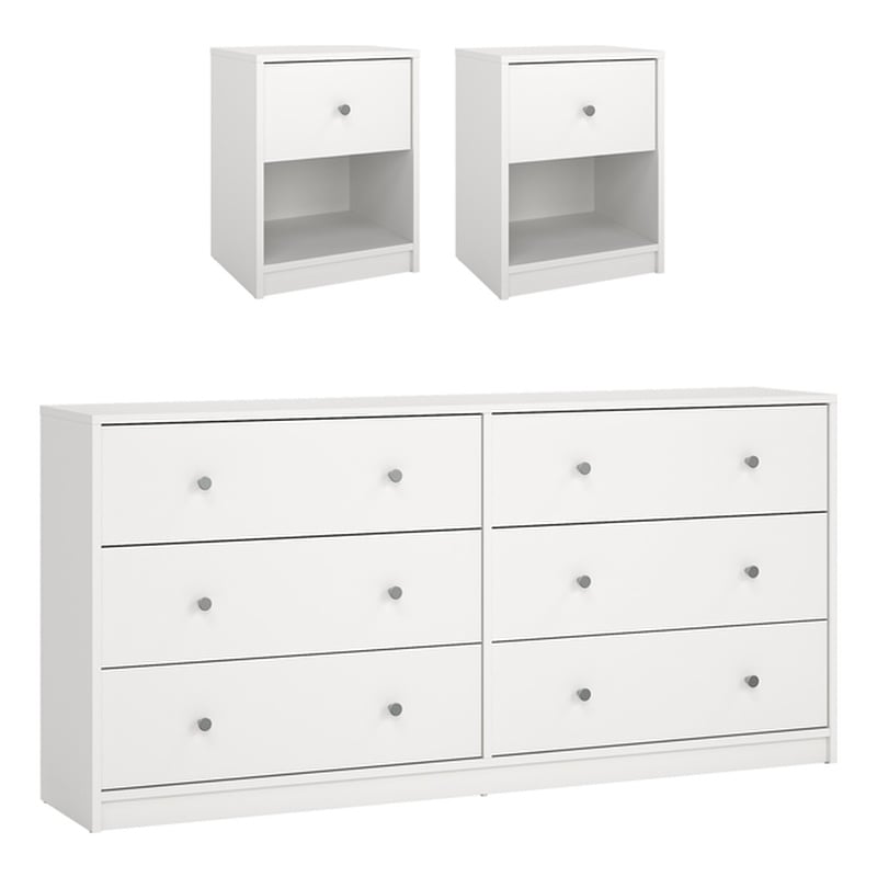 Tvilum Portland White 3-Piece Bedroom Set