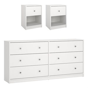 Tvilum Portland White 3-Piece Bedroom Set