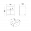 Tvilum Portland Jackson Hickory 3-Piece Bedroom Set