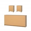 Tvilum Portland Jackson Hickory 3-Piece Bedroom Set