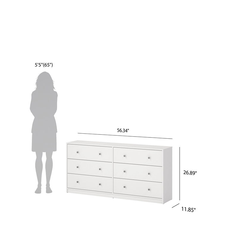 Tvilum Portland White 3-Piece Bedroom Set