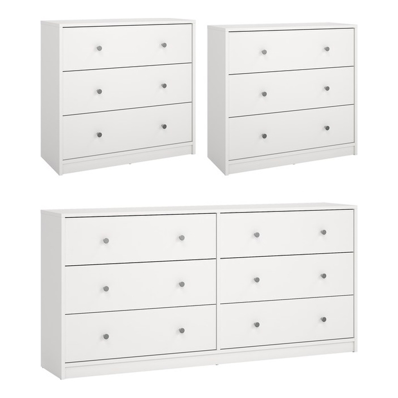 Tvilum Portland White 3-Piece Bedroom Set