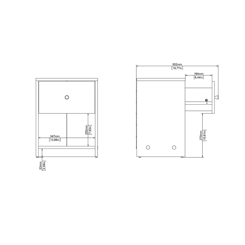Tvilum Portland White 2-Piece Bedroom Set