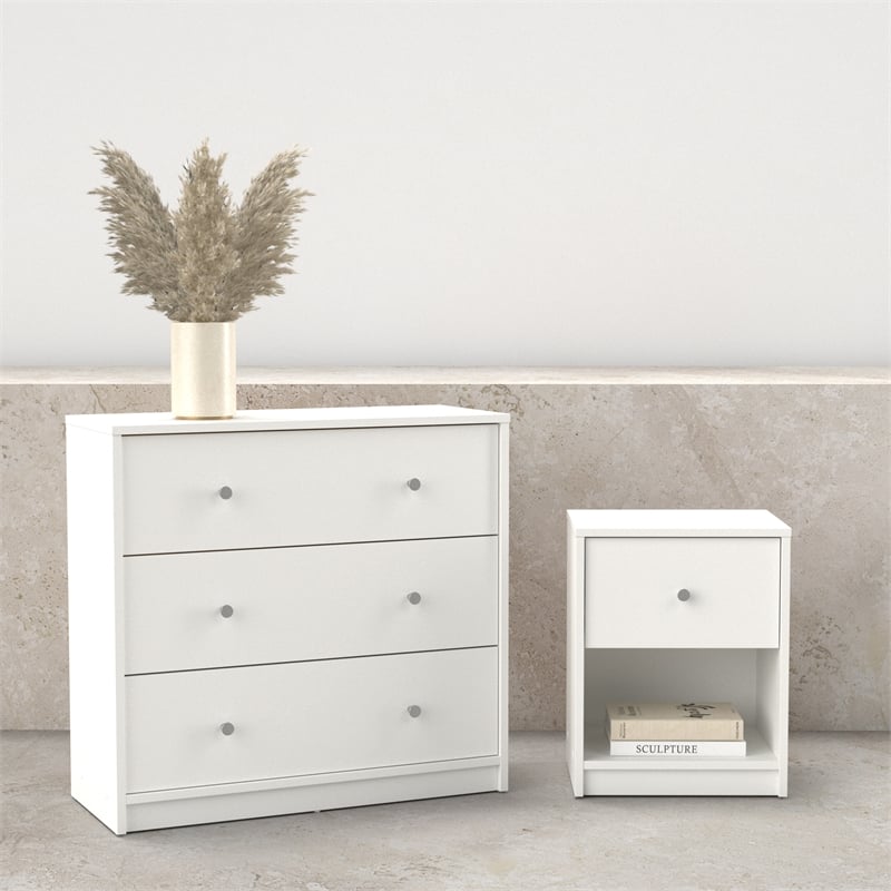 Tvilum Portland White 2-Piece Bedroom Set