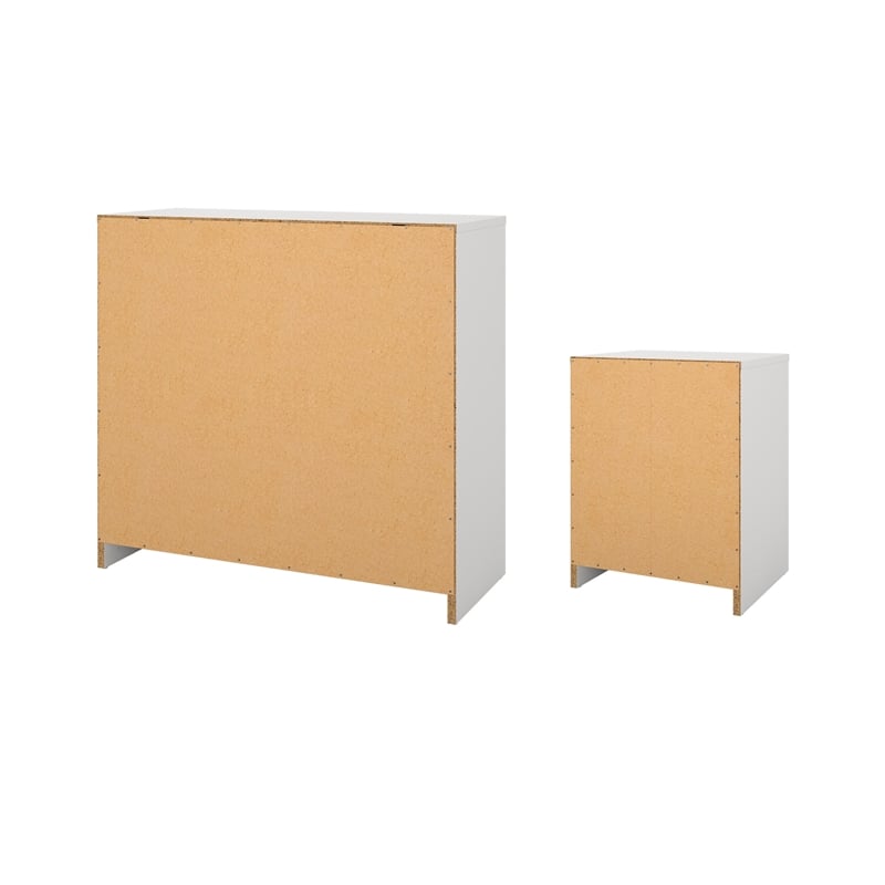 Tvilum Portland White 2-Piece Bedroom Set