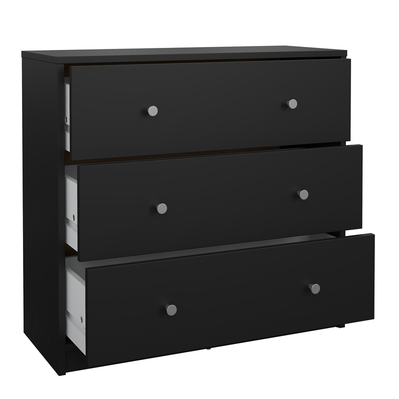 Tvilum Portland Black 2-Piece Bedroom Set - Nightstand And Chest