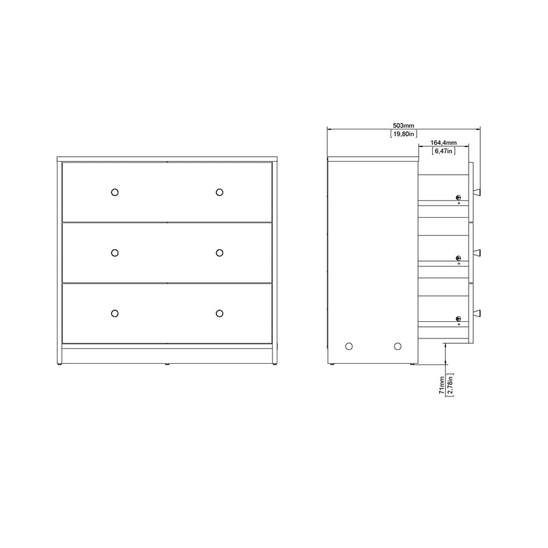 Tvilum Portland Black 2-Piece Bedroom Set - Nightstand And Chest