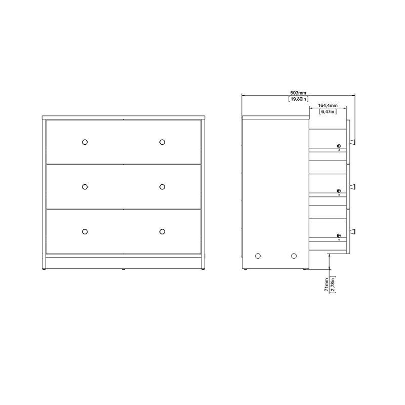 Tvilum Portland Jackson Hickory 2-Piece Bedroom Set - Nightstand And Chest
