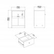 Tvilum Portland Jackson Hickory 2-Piece Bedroom Set - Nightstand And Chest