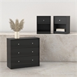 Tvilum Portland Black 3-Piece Bedroom Set - Chest And Nightstand Set Of 2