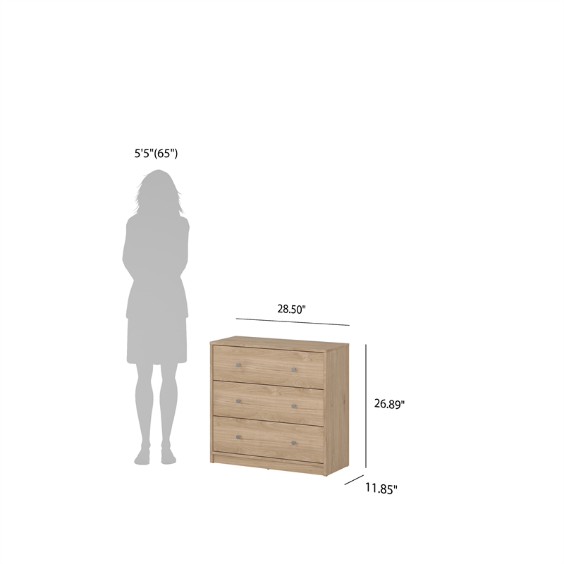 Tvilum Portland Jackson Hickory 3-Piece Bedroom Set