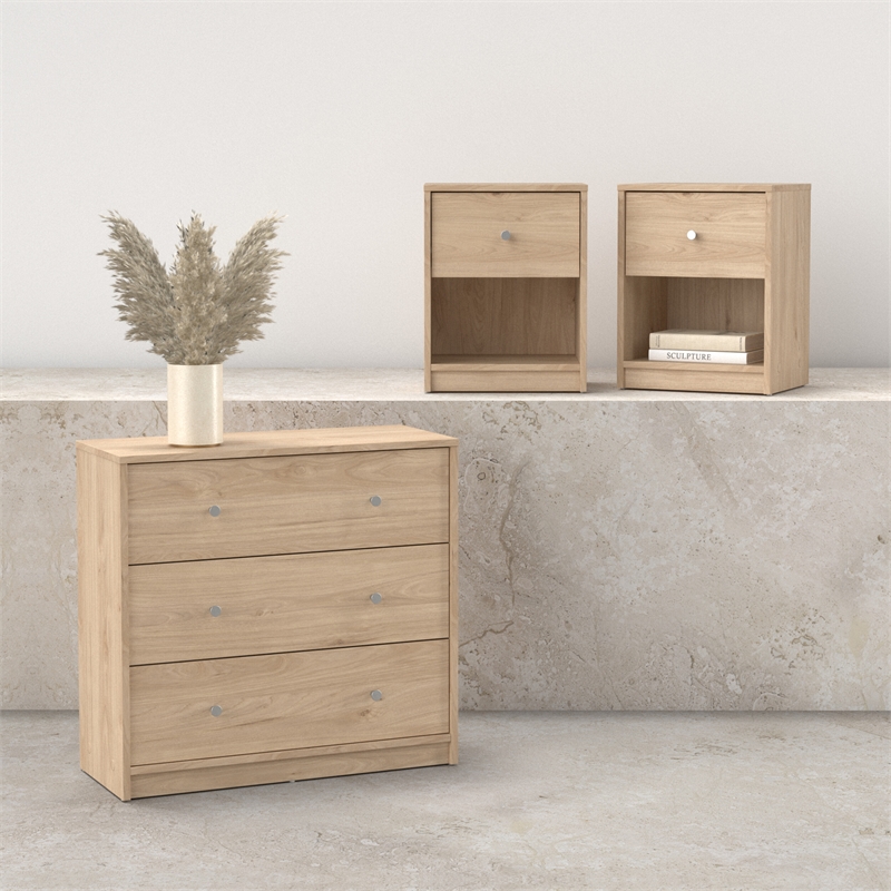 Tvilum Portland Jackson Hickory 3-Piece Bedroom Set