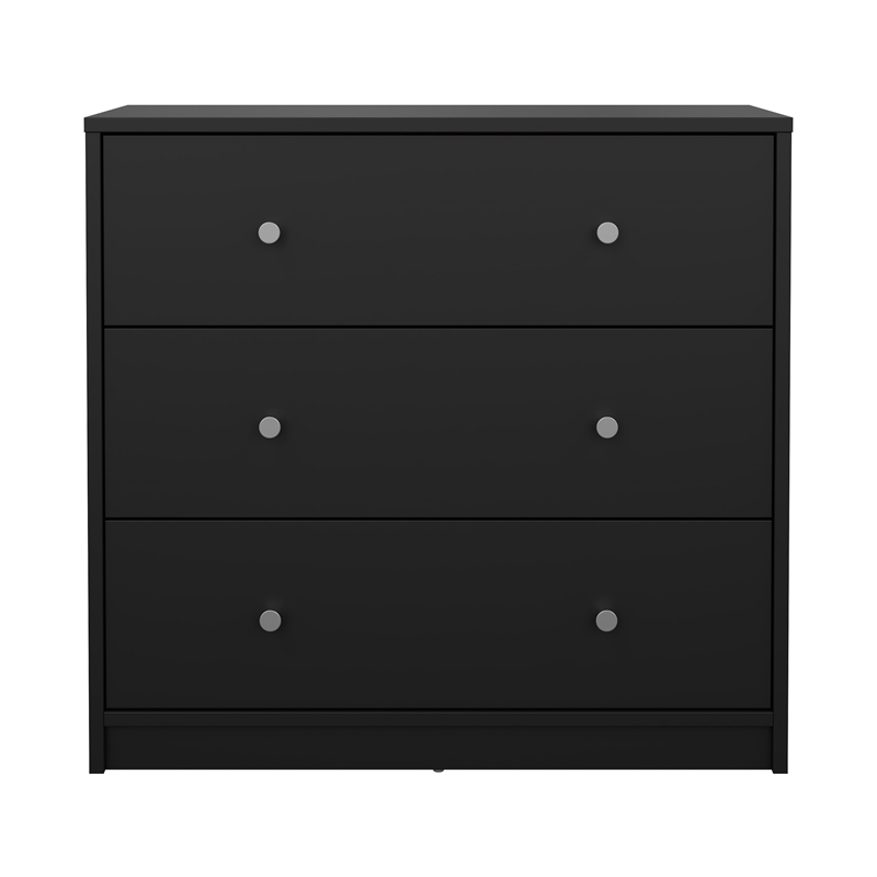 Tvilum Portland Black 3-Piece Bedroom Set - Nightstand And Chest Set Of 2