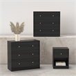 Tvilum Portland Black 3-Piece Bedroom Set - Nightstand And Chest Set Of 2